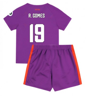 Wolves Rodrigo Gomes #19 Tercera Equipación Niños 2024-25 Manga Corta (+ Pantalones cortos)